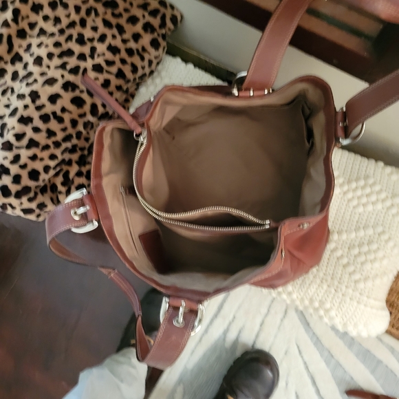 - Brown Coach Soho Pleated Large Leather Zip Tote F13732 - Picture 12 of 16